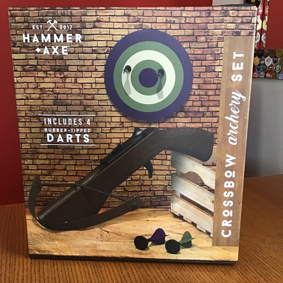 Hammer + Axe Games Hammer Axe Crossbow Archery Set Rubber Darts